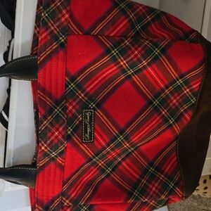 Dooney & Bourke Red and Black Plaid Tote